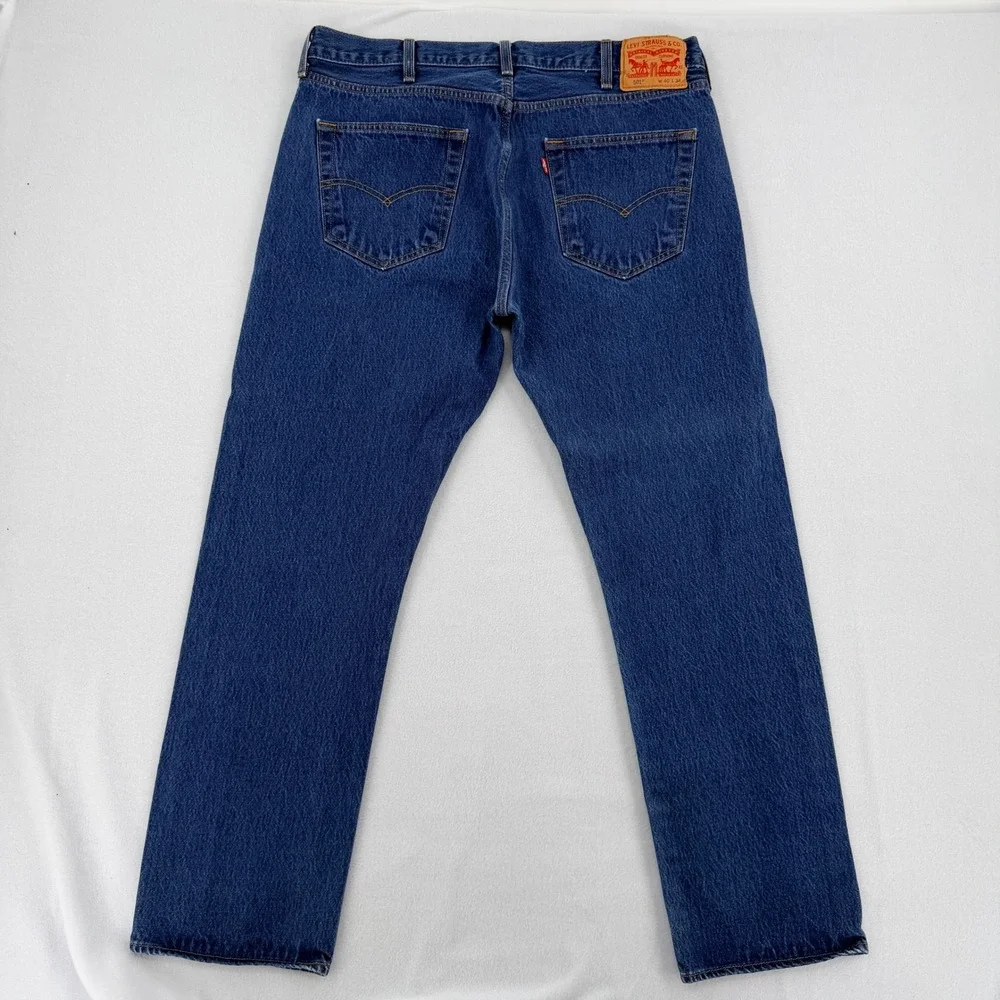Levis 501 Original Fit Jeans Mens W40 L34 Blue Denim Straight Leg 00501-0000